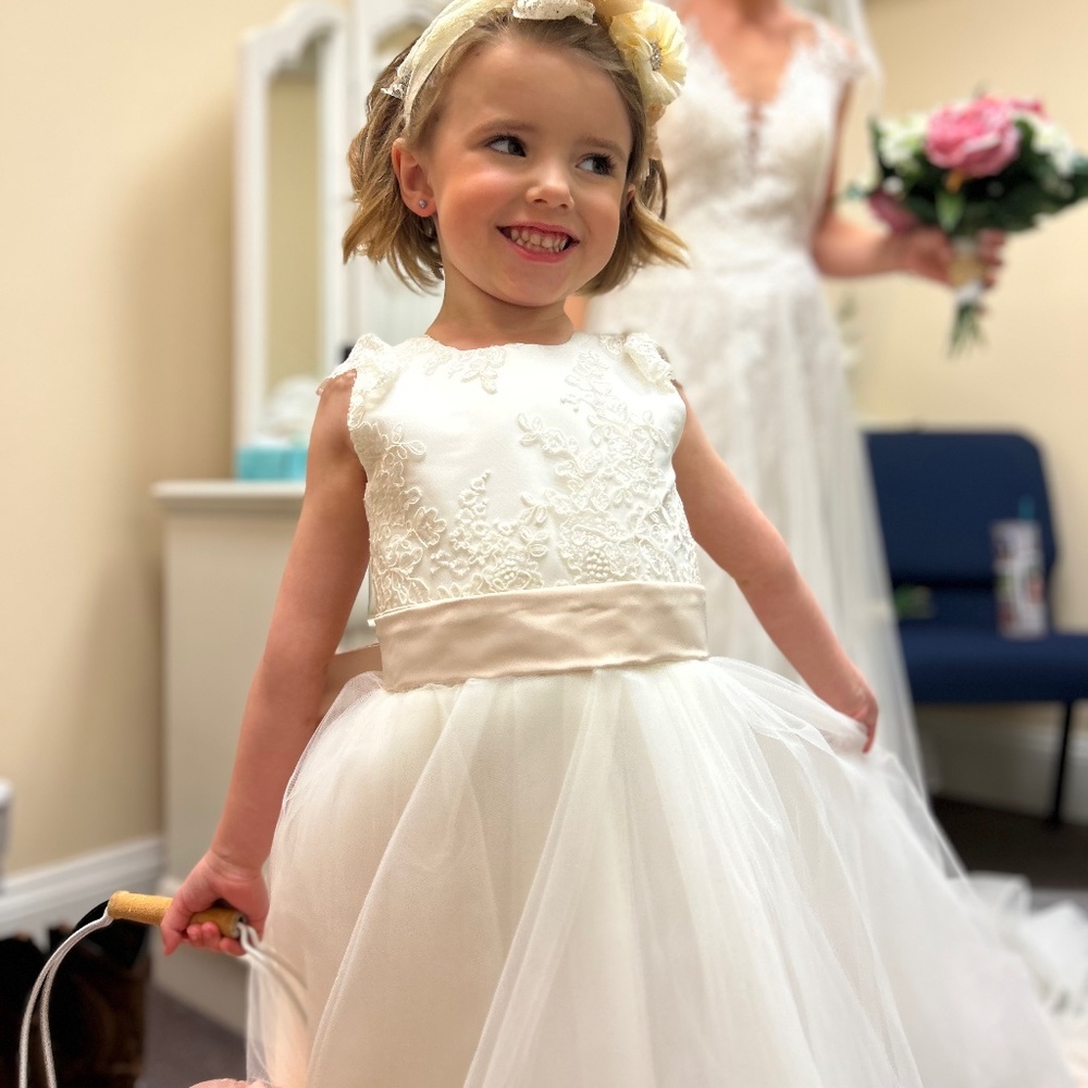Custom made flower girl dress
